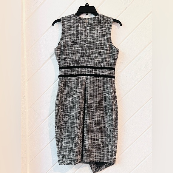 NWOT! Tommy Hilfiger Black & White Dress, Faux Wrap and Sleeveless - Picture 2 of 6